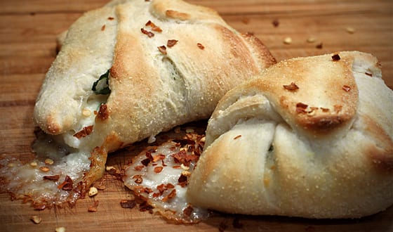 Venison Salami Calzones