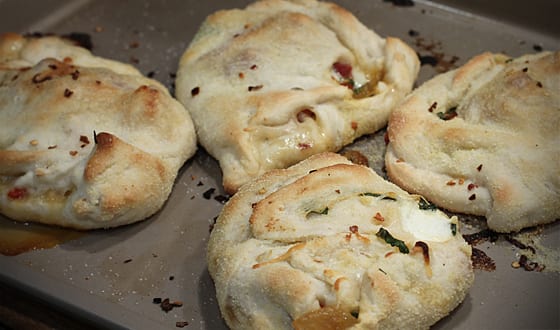 Venison Salami Calzones