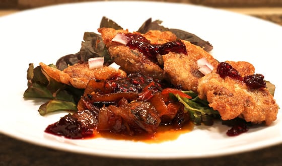 chickenfiredantelope Chicken fried tarragon antelope poppers