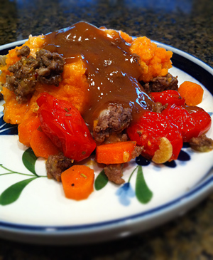Crustless Antelope Shepherds Pie with Sweet Potatoes Crustless Antelope Shepherds Pie with Sweet Potatoes