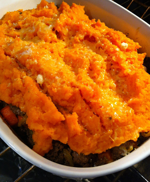 Crustless Antelope Shepherds Pie with Sweet Potatoes Crustless Antelope Shepherds Pie with Sweet Potatoes