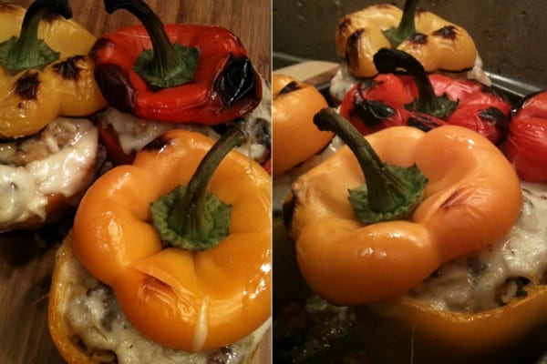 Stuffed Bell Peppers with Ground Elk