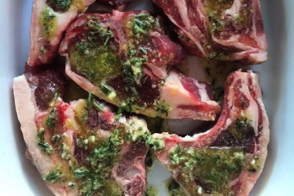 Herbed marinaded lamb chops