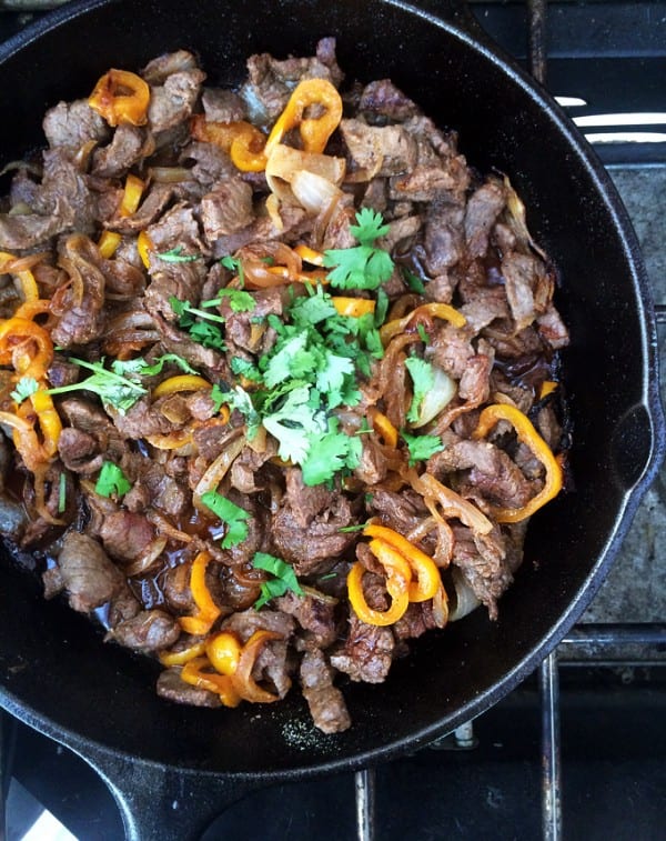 Elk Fajitas with Peppers and Onions Wild Game Cuisine NevadaFoodies