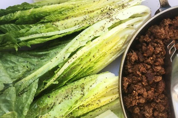 Elk and Grilled Romaine Salad