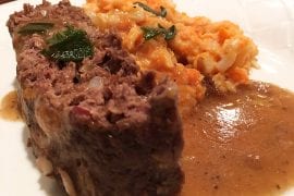 Antelope Meatloaf with Sage Gravy
