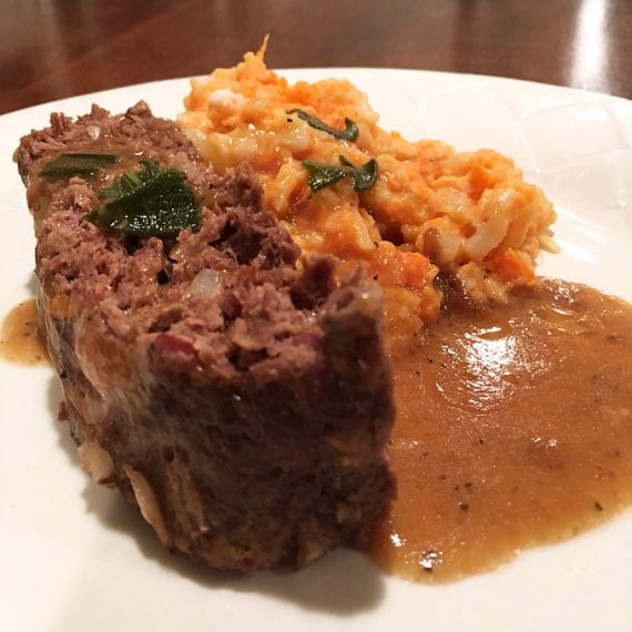 Antelope Meatloaf with Sage Gravy