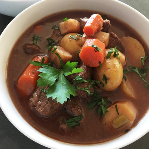 Antelope Stew with Root Vegetables