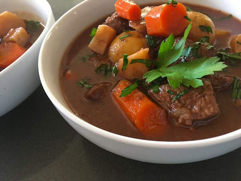 Antelope Stew with Root Vegetables