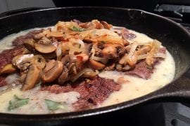 Elk Steaks with Creamy Mustard Sauce