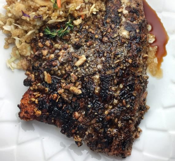 Pecan and Thyme Crusted Salmon