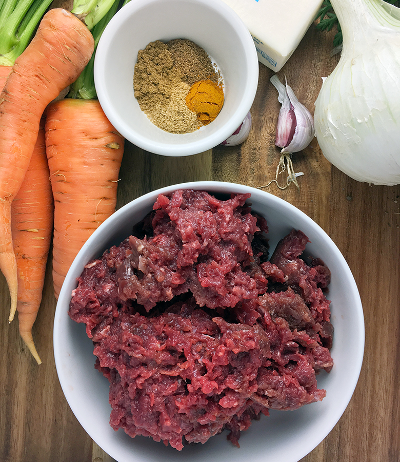 Baked Curry Antelope Meatballs with Carrots
