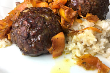 Baked Curried Antelope Meatballs