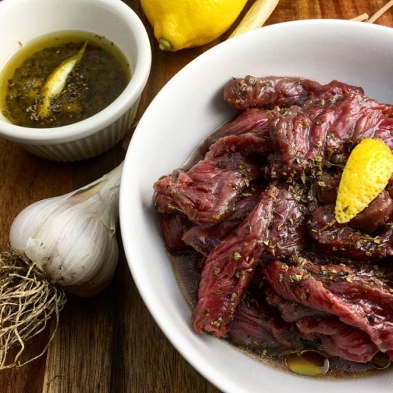 Elk Gyros with a Lemon Citrus Marinade Wild Game Cuisine NevadaFoodies