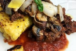 Elk Meat Sauce and Polenta