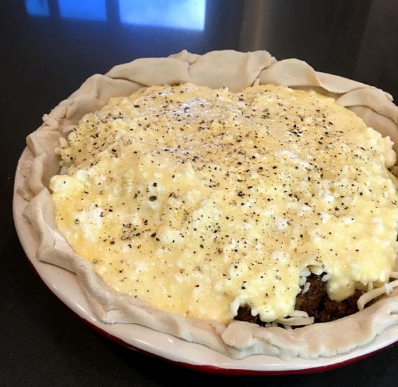 Ground Elk Cottage Cheese Pie