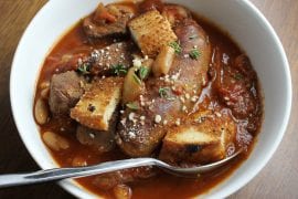 Elk, Sausage and Bean Casserole