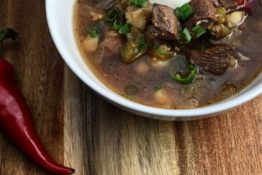 Mouthwatering Elk Green Chile Stew