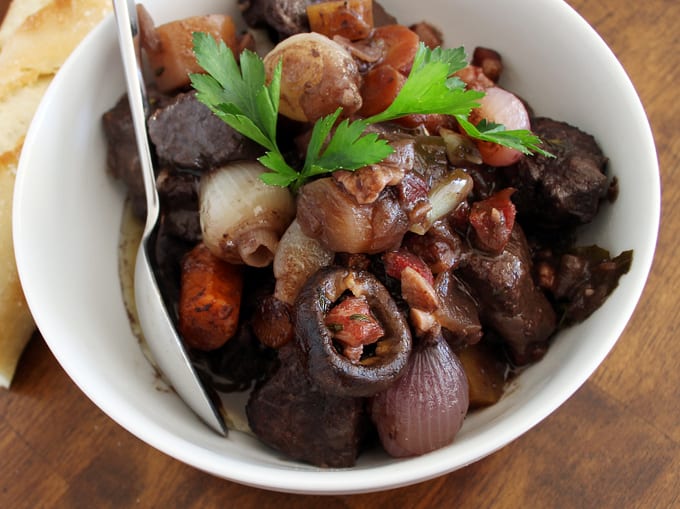 Elk Stew with Red Wine