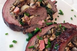 Stuffed Flat Iron Elk Steak