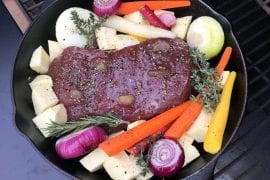Garlic Studded Venison Roast