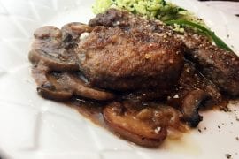 Breaded Elk Steaks with Gravy