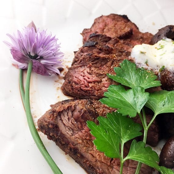 Seasoned Elk Steaks with Herb Butter Wild Game Cuisine NevadaFoodies