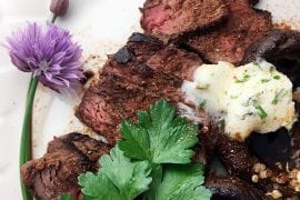 Seasoned Elk Steaks with Herb Butter