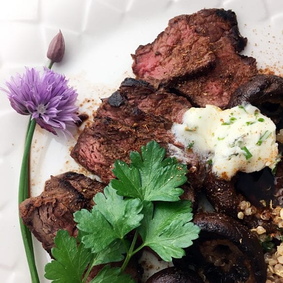 Seasoned Elk Steaks with Herb Butter Wild Game Cuisine NevadaFoodies