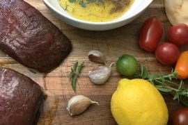 Citrus-Marinated Elk Steaks