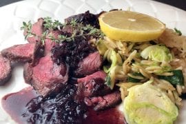 Deer Steaks with Blackberry Pan Sauce