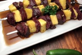 Pronghorn and Pineapple Skewers