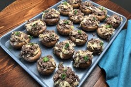 Elk Stuffed Mushroom Appetizers
