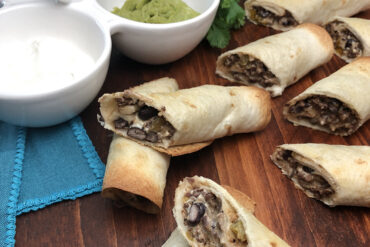 Elk and Black Bean Flautas