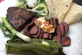 Seasoned Elk Steak with Lime Butter