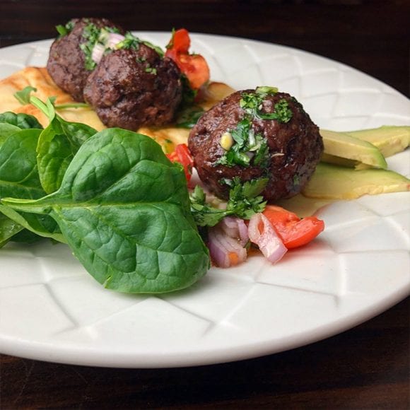 Meatballs With Cilantro Chimichurri Wild Game Cuisine Nevadafoodies