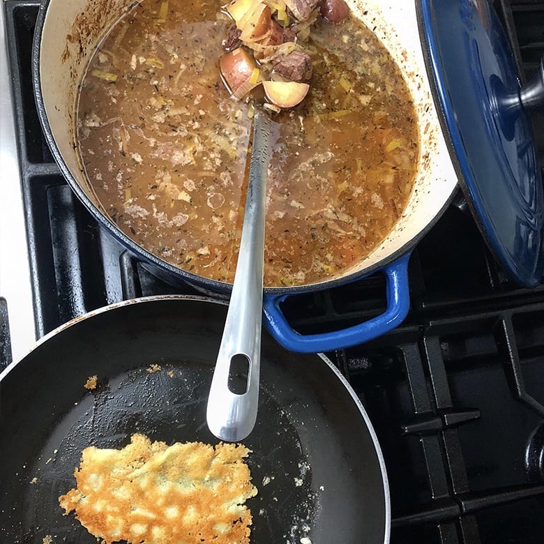Elk Stew with Leeks and Fingerling Potatoes