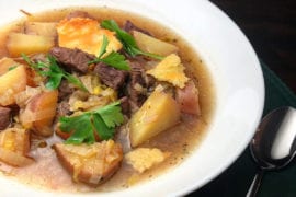 Elk Stew with Leeks and Fingerling Potatoes