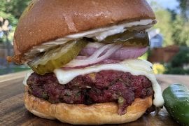 Venison Avocado Burger