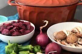 Braised Elk and Mushrooms