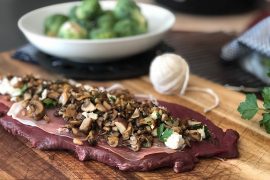 Elk Tenderloin with Prosciutto and Mushrooms