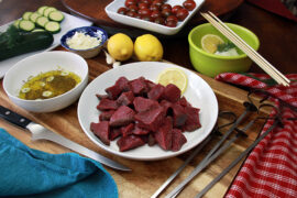 Greek Elk Shish Kebabs