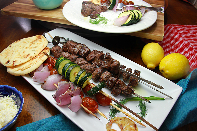 Greek Elk Shish Kebabs