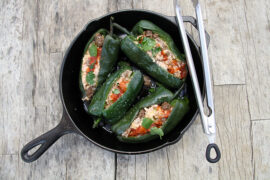 Antelope Stuffed Poblano Pepper