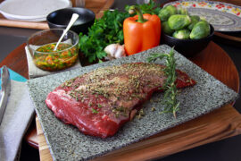 Bison Elk Tri-Tip with Bell Pepper Chimichurri