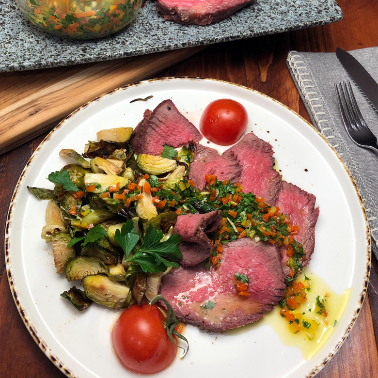 Bison Elk Tri-Tip with Bell Pepper Chimichurri | Wild Game Cuisine ...