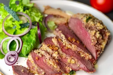 Parmesan Crusted Venison Steaks