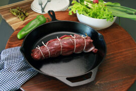 Green Chile Stuffed Elk Tenderloin