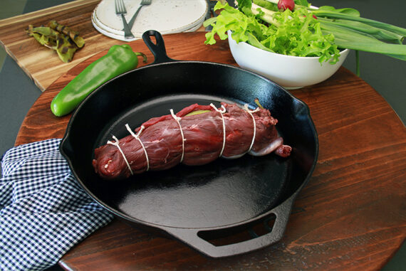 Green Chile Stuffed Elk Tenderloin