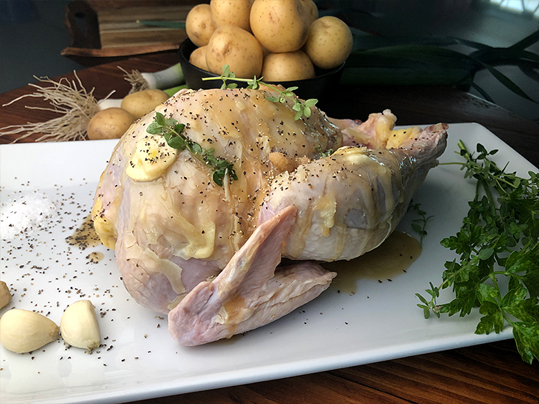 Roasted Pheasant with Honey Butter